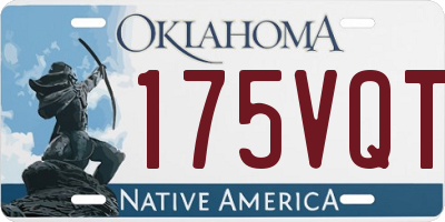 OK license plate 175VQT