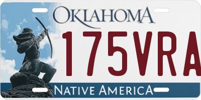OK license plate 175VRA