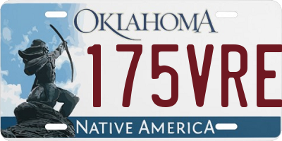 OK license plate 175VRE