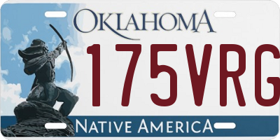 OK license plate 175VRG