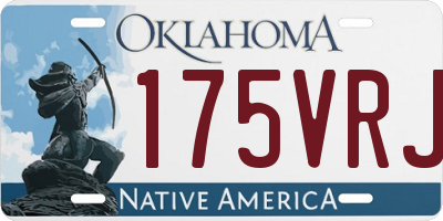OK license plate 175VRJ