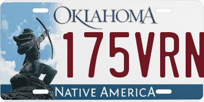 OK license plate 175VRN