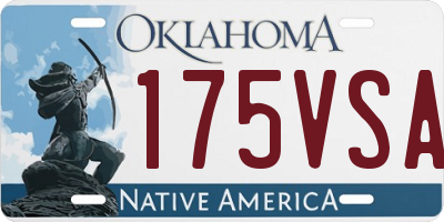 OK license plate 175VSA