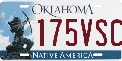 OK license plate 175VSC
