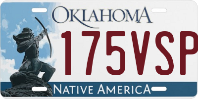 OK license plate 175VSP