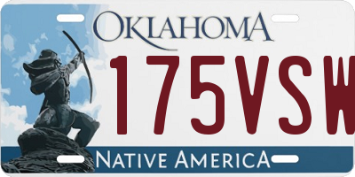OK license plate 175VSW