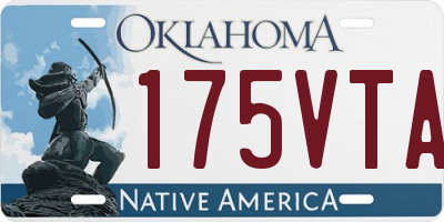 OK license plate 175VTA
