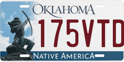 OK license plate 175VTD