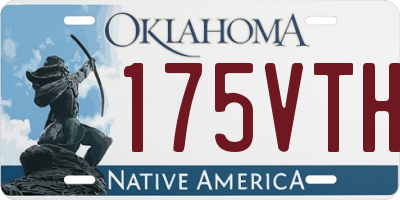 OK license plate 175VTH
