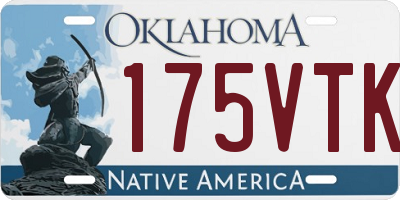 OK license plate 175VTK