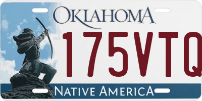 OK license plate 175VTQ