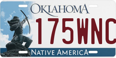 OK license plate 175WNC