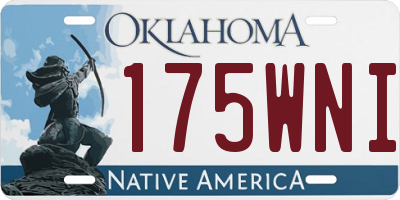 OK license plate 175WNI