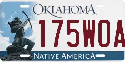 OK license plate 175WOA