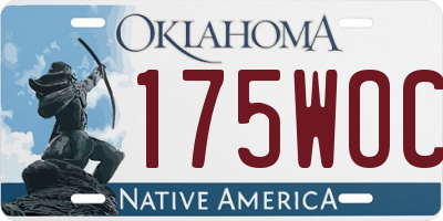 OK license plate 175WOC