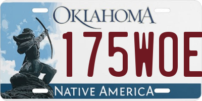 OK license plate 175WOE