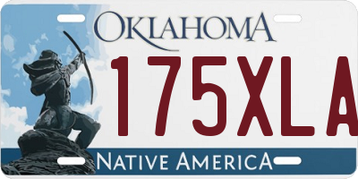 OK license plate 175XLA