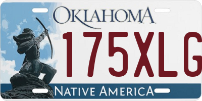 OK license plate 175XLG