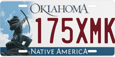OK license plate 175XMK