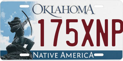 OK license plate 175XNP