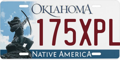 OK license plate 175XPL