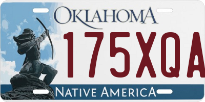 OK license plate 175XQA