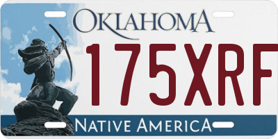 OK license plate 175XRF