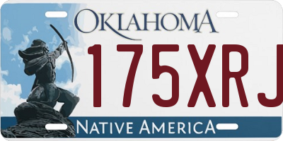 OK license plate 175XRJ