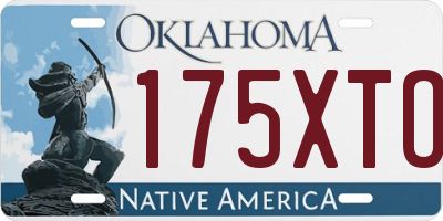 OK license plate 175XTO
