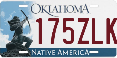 OK license plate 175ZLK
