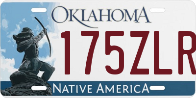 OK license plate 175ZLR