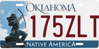 OK license plate 175ZLT