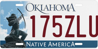 OK license plate 175ZLU