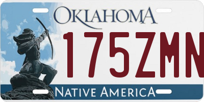 OK license plate 175ZMN
