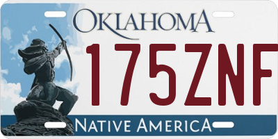 OK license plate 175ZNF