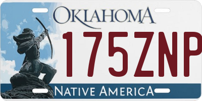 OK license plate 175ZNP