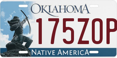 OK license plate 175ZOP