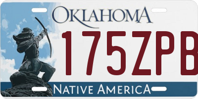 OK license plate 175ZPB