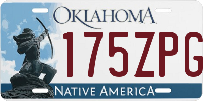 OK license plate 175ZPG