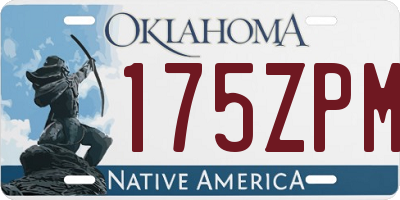 OK license plate 175ZPM