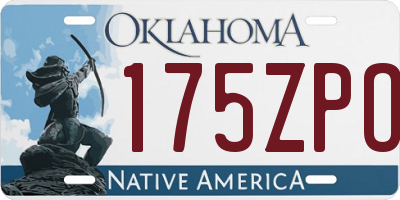 OK license plate 175ZPO