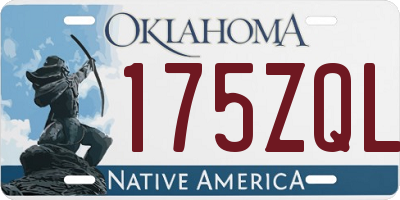 OK license plate 175ZQL