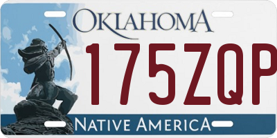 OK license plate 175ZQP