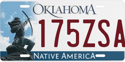 OK license plate 175ZSA