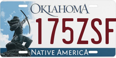 OK license plate 175ZSF