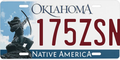 OK license plate 175ZSN