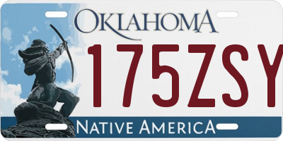 OK license plate 175ZSY