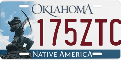 OK license plate 175ZTC