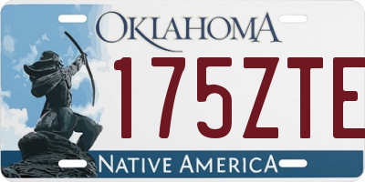 OK license plate 175ZTE