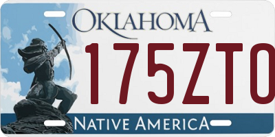 OK license plate 175ZTO